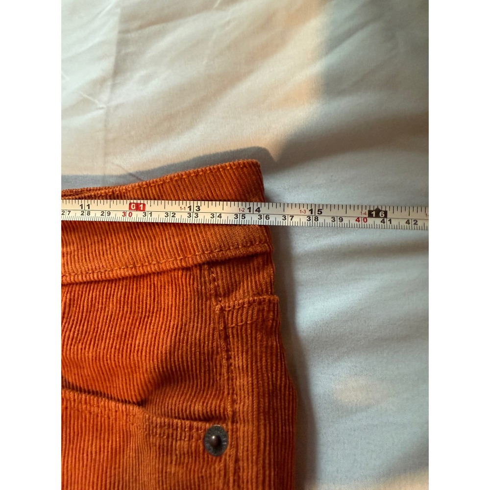 Old Navy Rockstar Super Skinny High Rise Corduroy Pants Rust Orange Size 2 - Picture 5 of 7